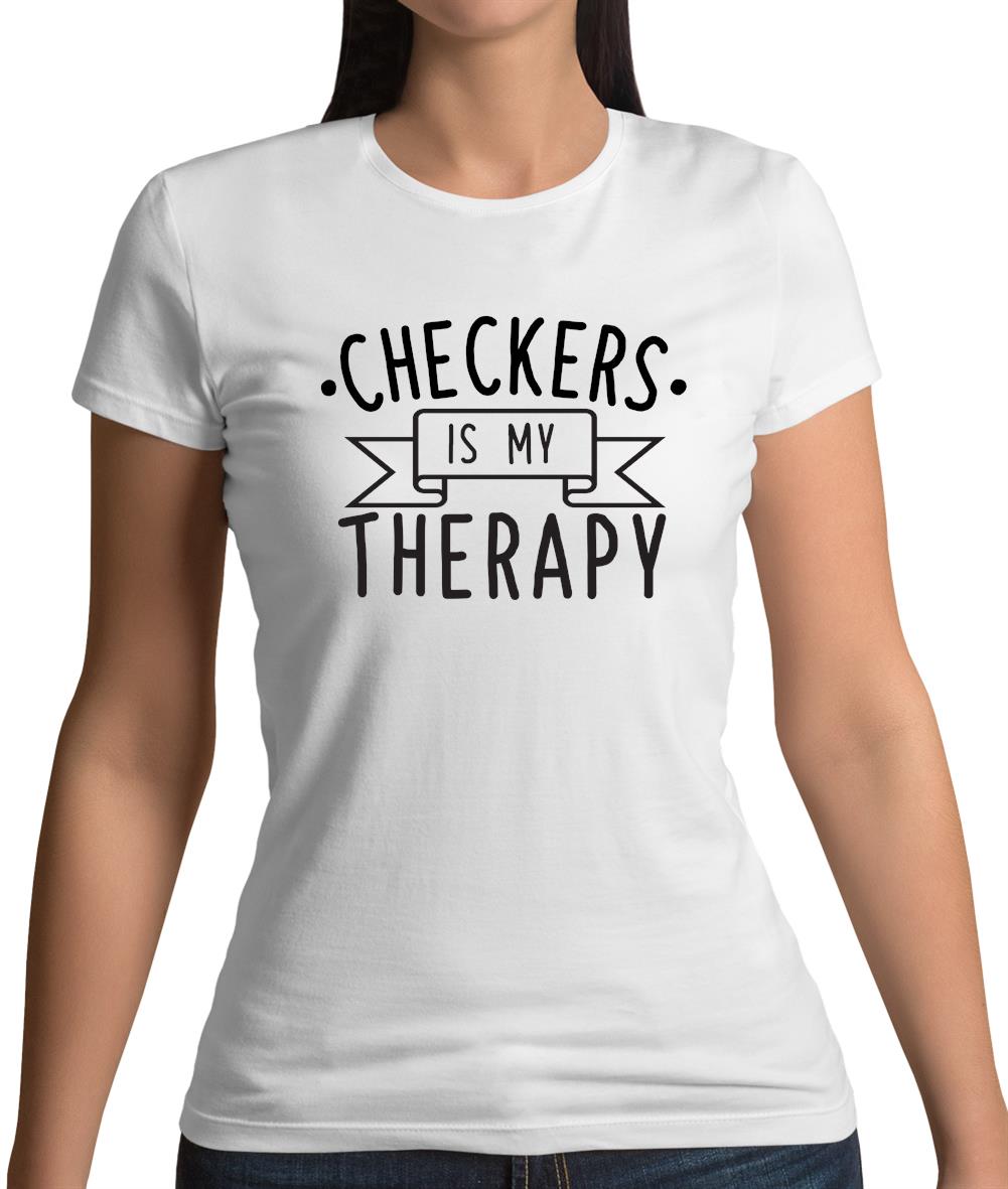 Checkers Is My Therapy Womens T-Shirt