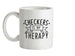 Checkers Is My Therapy Ceramic Mug
