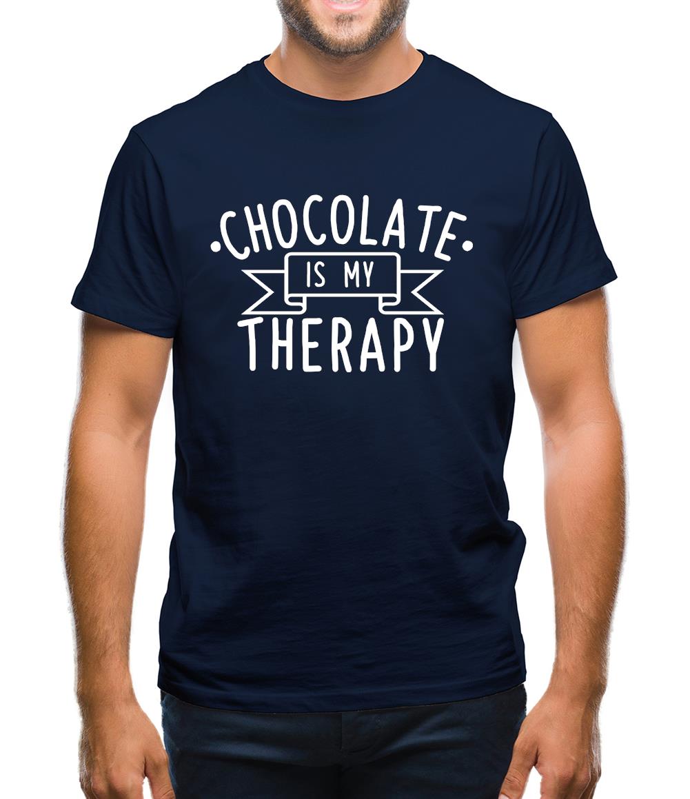 Chocolate Is My Therapy Mens T-Shirt