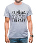 Climbing Is My Therapy Mens T-Shirt