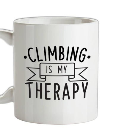 Climbing Is My Therapy Ceramic Mug