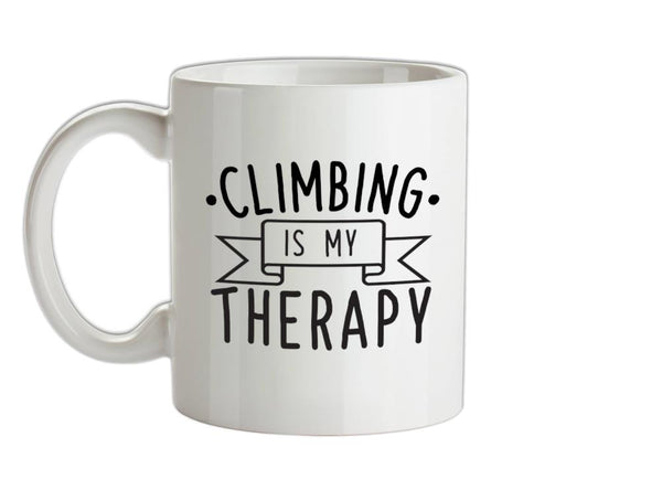 Climbing Is My Therapy Ceramic Mug