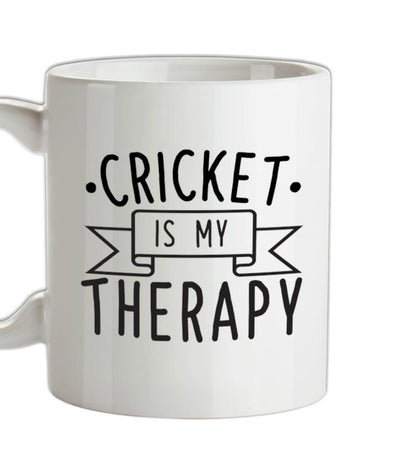 Cricket Is My Therapy Ceramic Mug