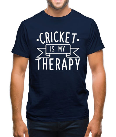Cricket Is My Therapy Mens T-Shirt