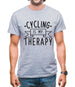 Cycling Is My Therapy Mens T-Shirt