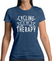 Cycling Is My Therapy Womens T-Shirt