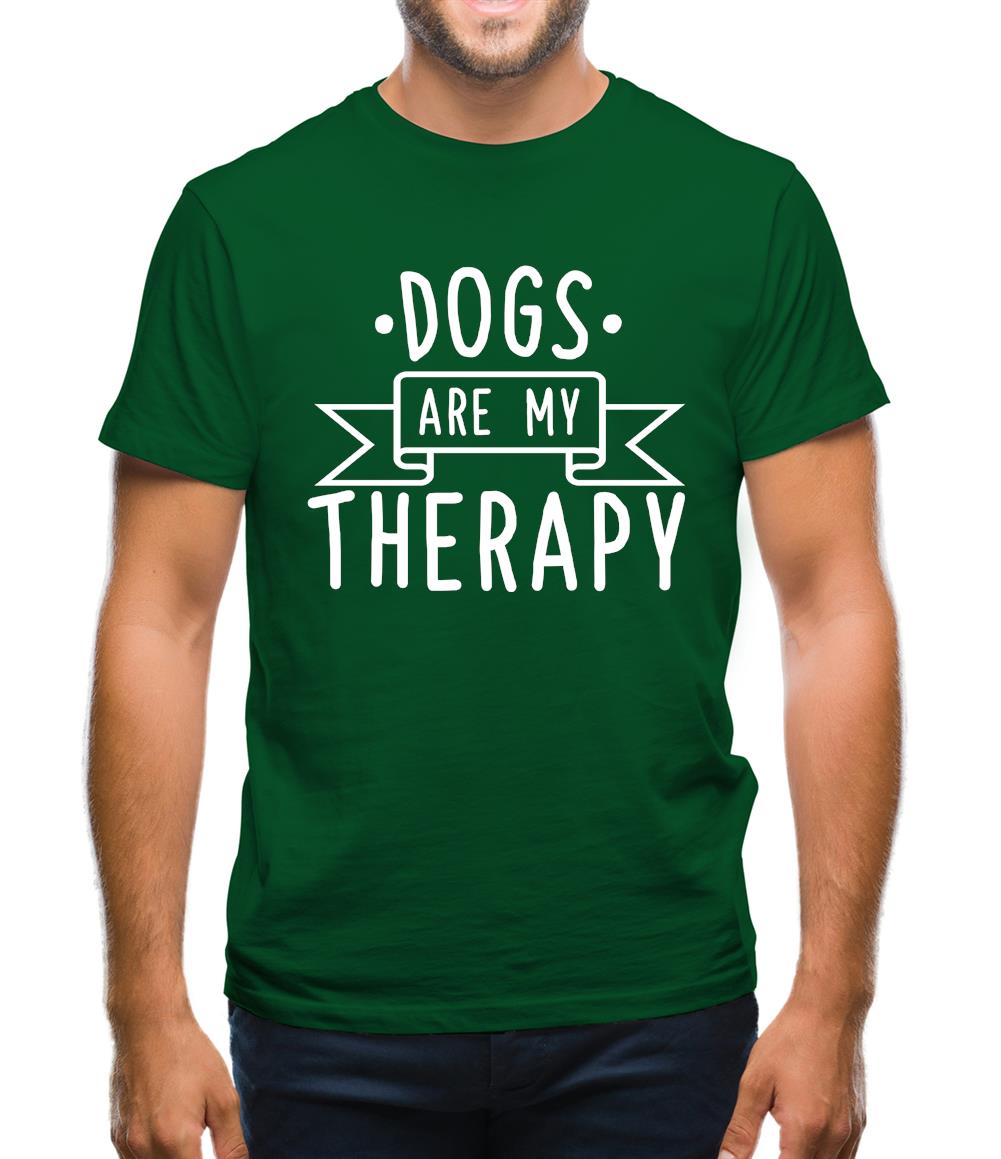 Dogs Is My Therapy Mens T-Shirt