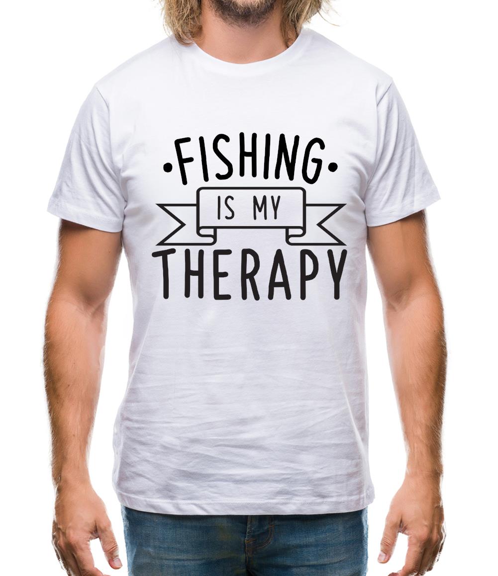 Fishing Is My Therapy Mens T-Shirt