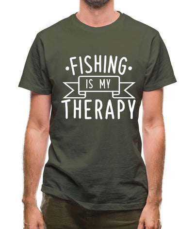 Fishing Is My Therapy Mens T-Shirt