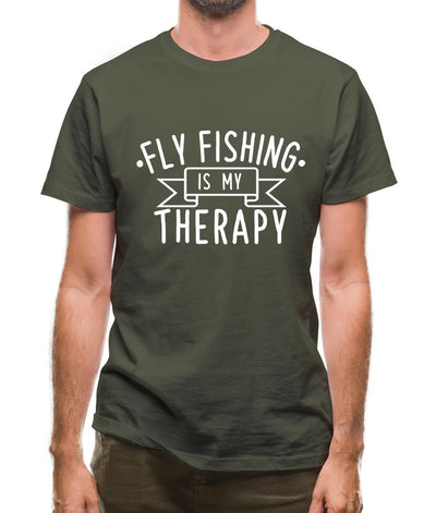 Flyfishing Is My Therapy Mens T-Shirt