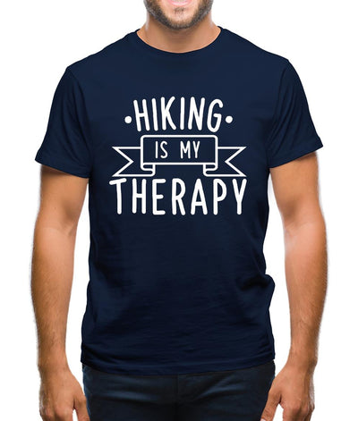 Hiking Is My Therapy Mens T-Shirt