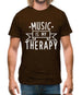 Music Is My Therapy Mens T-Shirt