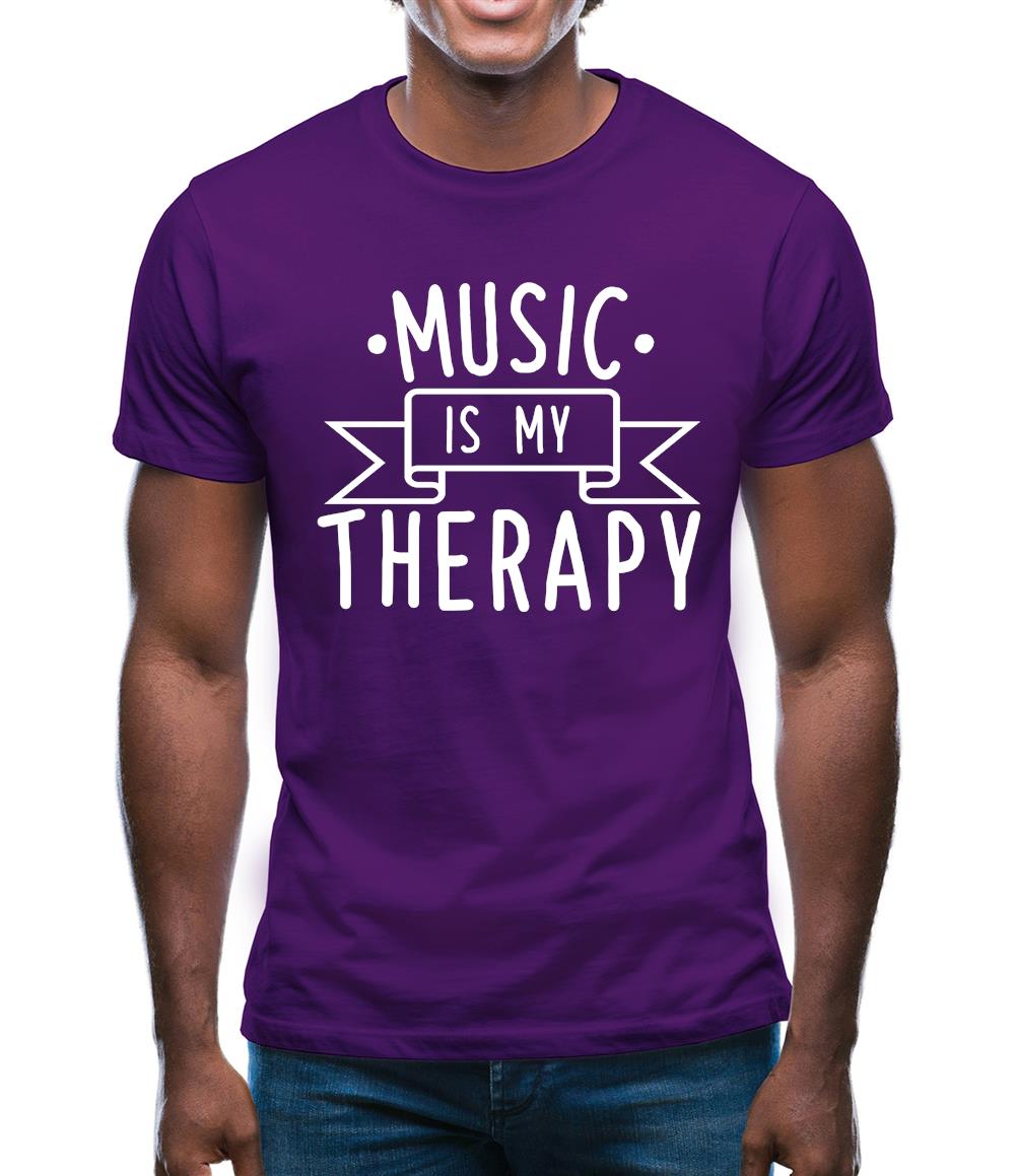 Music Is My Therapy Mens T-Shirt
