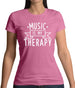 Music Is My Therapy Womens T-Shirt