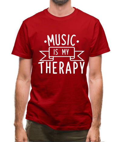 Music Is My Therapy Mens T-Shirt