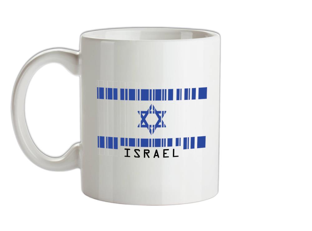Israel Barcode Style Flag Ceramic Mug