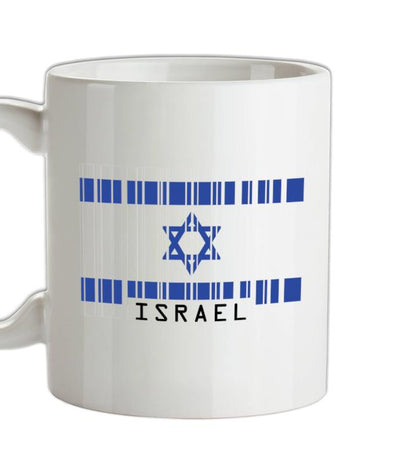 Israel Barcode Style Flag Ceramic Mug