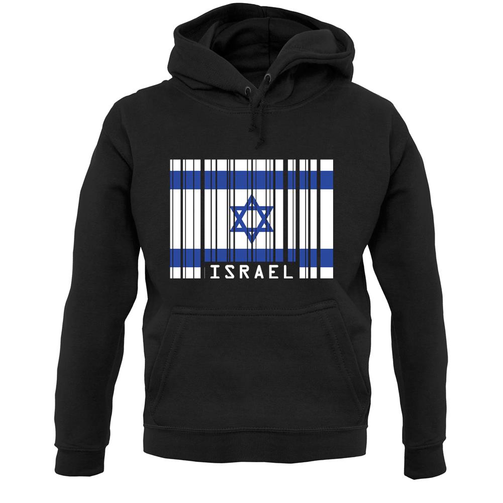 Israel Barcode Style Flag Unisex Hoodie