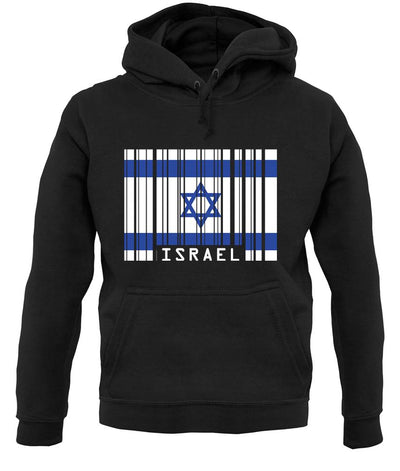 Israel Barcode Style Flag unisex hoodie