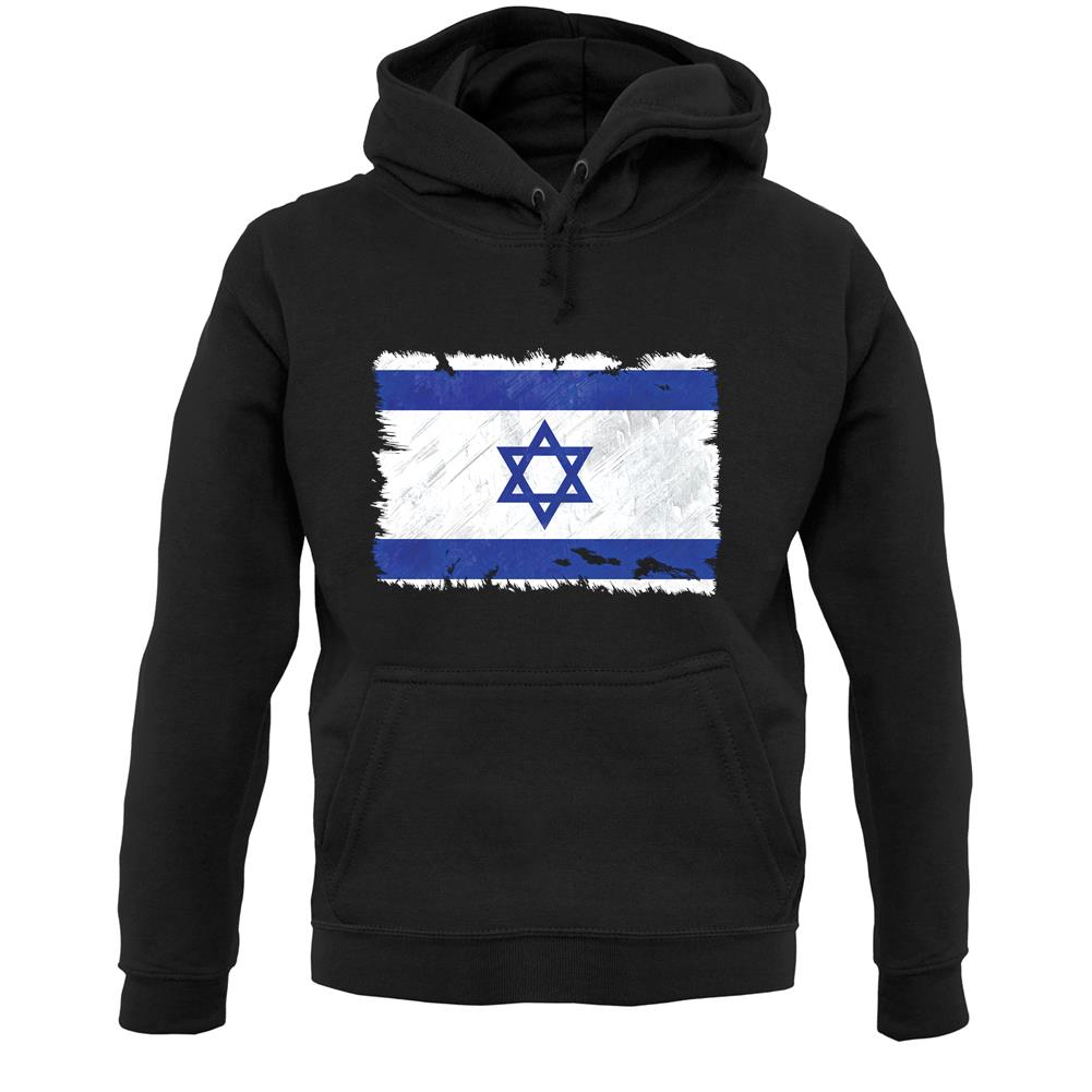 Israel Grunge Style Flag Unisex Hoodie