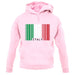 Italy Barcode Style Flag unisex hoodie