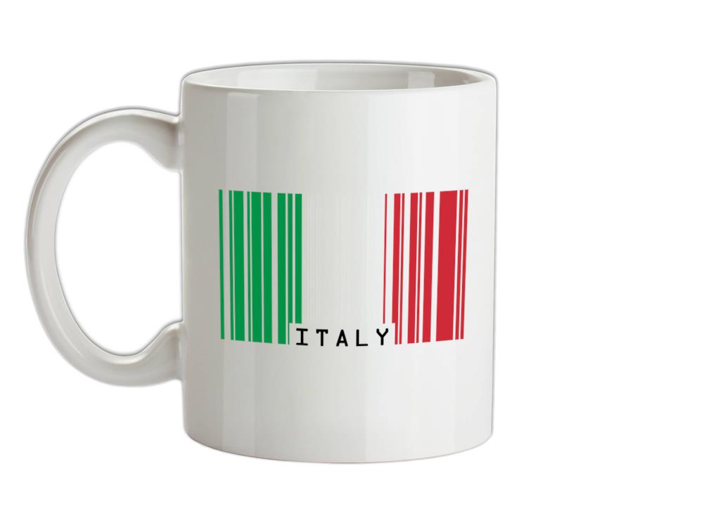 Italy Barcode Style Flag Ceramic Mug