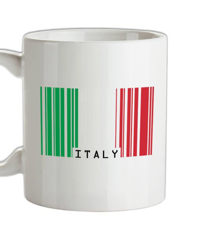Italy Barcode Style Flag Ceramic Mug