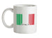 Italy Barcode Style Flag Ceramic Mug