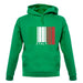 Italy Barcode Style Flag unisex hoodie