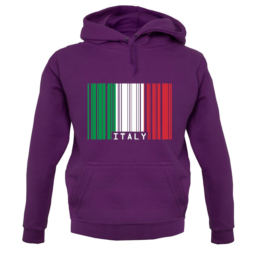 Italy Barcode Style Flag unisex hoodie