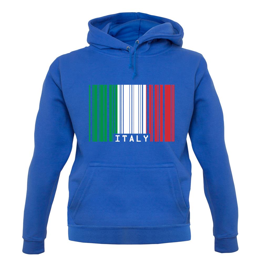 Italy Barcode Style Flag unisex hoodie