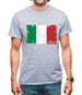 Italy Grunge Style Flag Mens T-Shirt