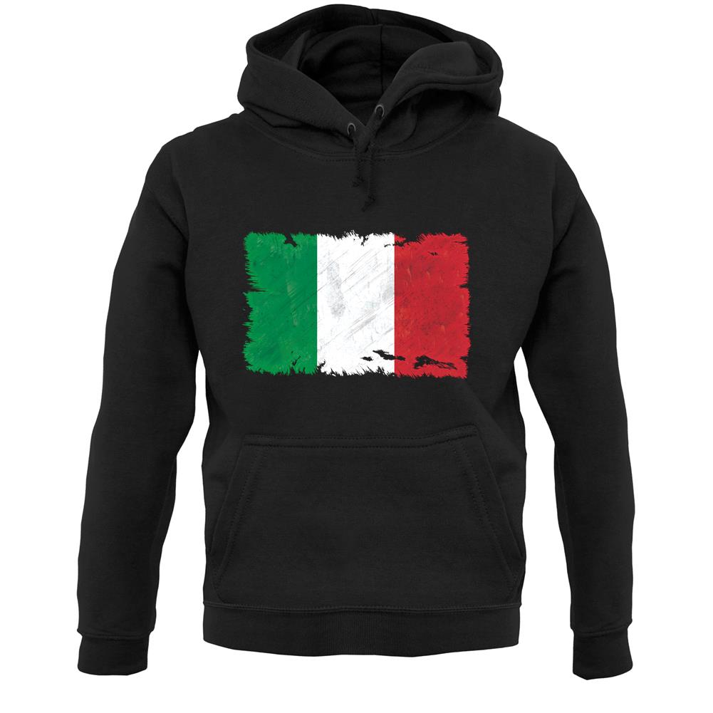 Italy Grunge Style Flag Unisex Hoodie