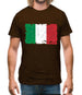 Italy Grunge Style Flag Mens T-Shirt