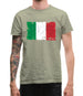 Italy Grunge Style Flag Mens T-Shirt