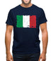 Italy Grunge Style Flag Mens T-Shirt