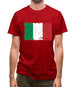 Italy Grunge Style Flag Mens T-Shirt