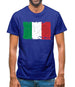 Italy Grunge Style Flag Mens T-Shirt