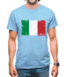 Italy Grunge Style Flag Mens T-Shirt