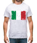 Italy Grunge Style Flag Mens T-Shirt