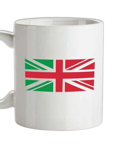 Italy Union Jack Flag Ceramic Mug