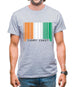 Ivory Coast  Barcode Style Flag Mens T-Shirt