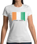 Ivory Coast  Barcode Style Flag Womens T-Shirt