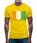 Ivory Coast  Barcode Style Flag Mens T-Shirt