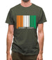 Ivory Coast  Barcode Style Flag Mens T-Shirt