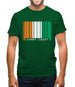 Ivory Coast  Barcode Style Flag Mens T-Shirt