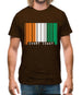 Ivory Coast  Barcode Style Flag Mens T-Shirt