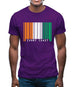 Ivory Coast  Barcode Style Flag Mens T-Shirt