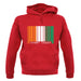 Ivory Coast  Barcode Style Flag unisex hoodie