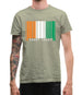 Ivory Coast  Barcode Style Flag Mens T-Shirt